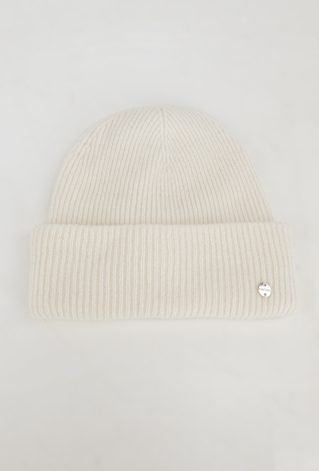 Kremowa czapka z wełny