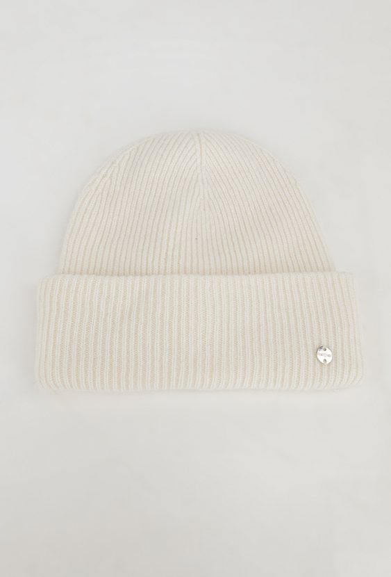 Kremowa czapka z wełny