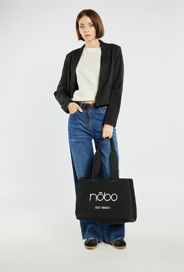 Shopper damski z logo NOBO