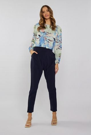 Spodnie cygaretki z wysokim stanem