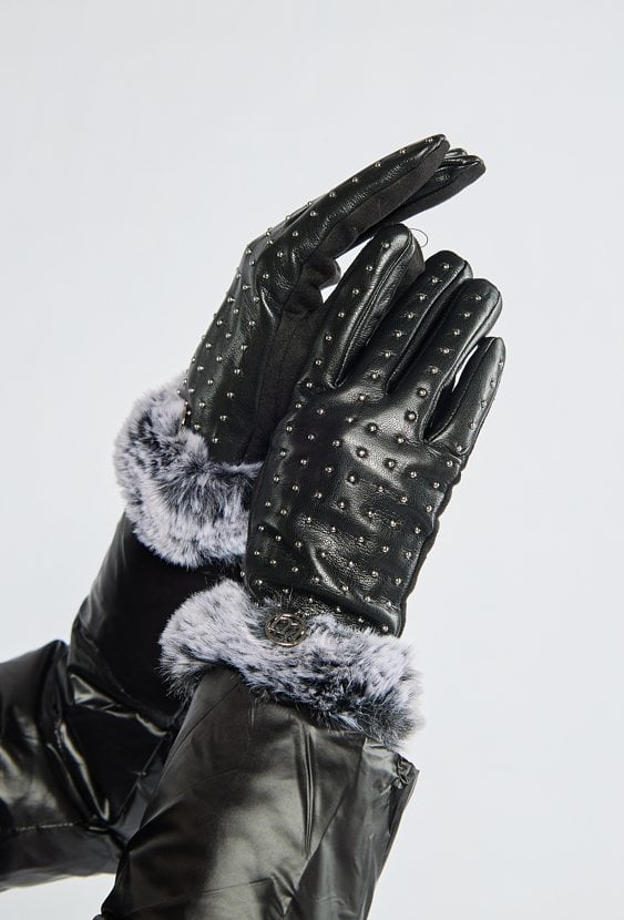 Rękawiczki damskie z futerkiem