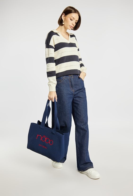 Shopper damski z logo NOBO