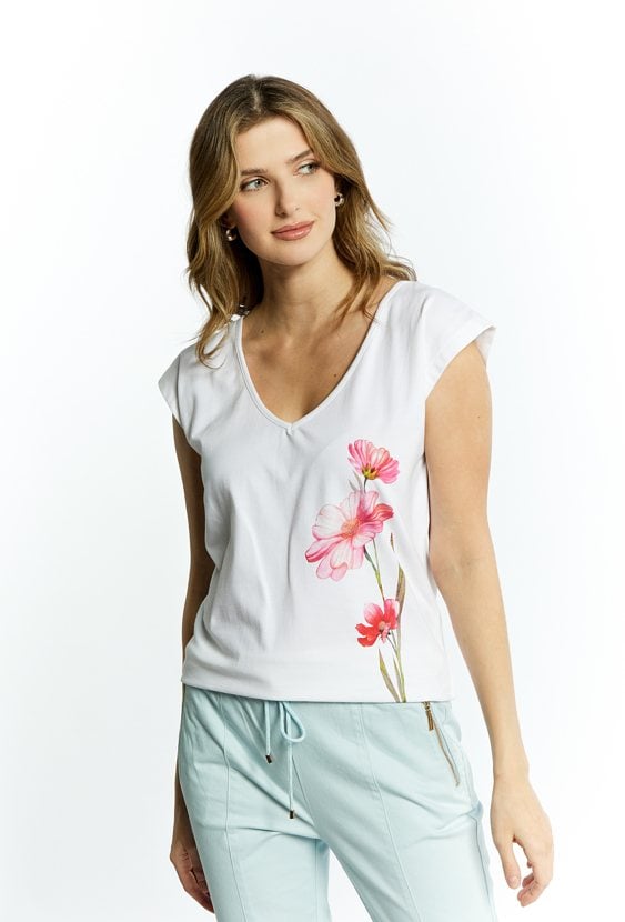 T-shirt damski bez rękawów