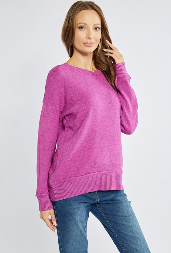 Połyskujący sweter damski