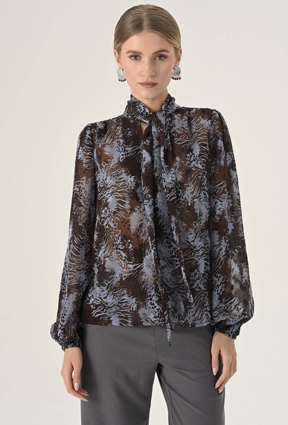 Elegancka bluzka z szarfą