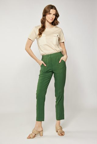 Materiałowe spodnie damskie