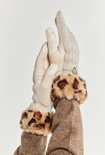 Stylowe rękawiczki z futerkiem