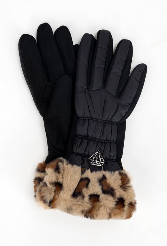 Stylowe rękawiczki z futerkiem