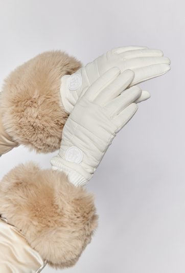 Damskie rękawiczki ze ściągaczem