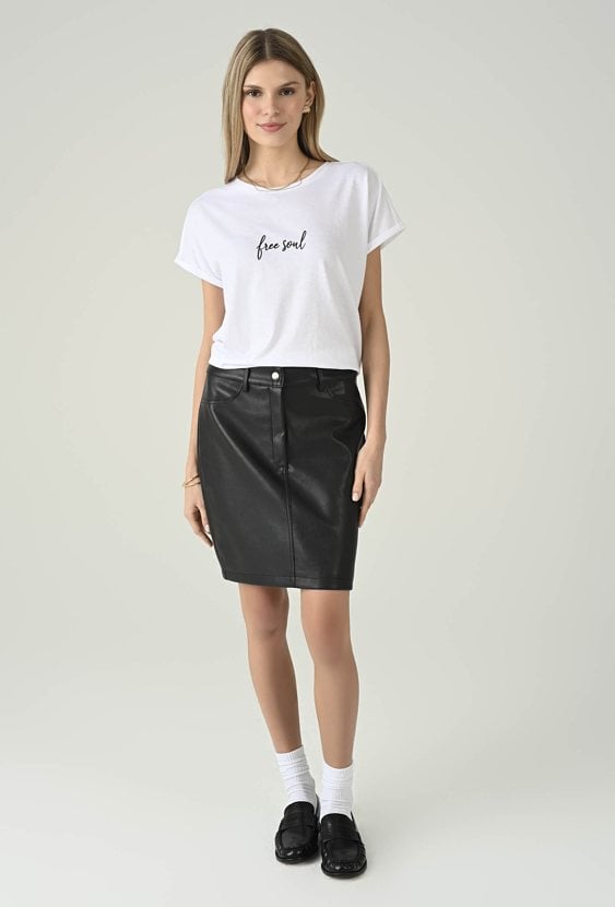 T-shirt damski z bawełny