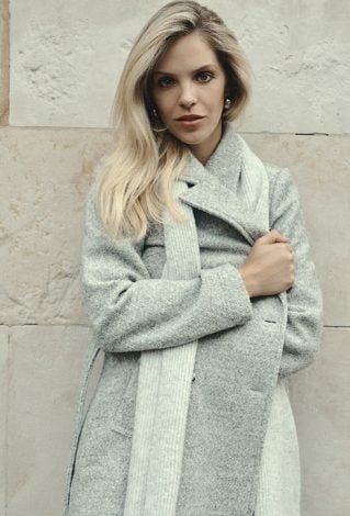 Klasyczny płaszcz z domieszką wełny