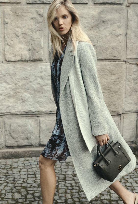 Klasyczny płaszcz z domieszką wełny