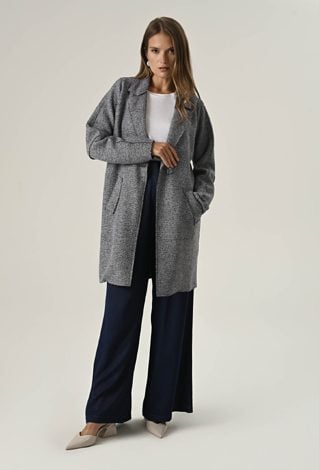 Lekki płaszcz z wełną