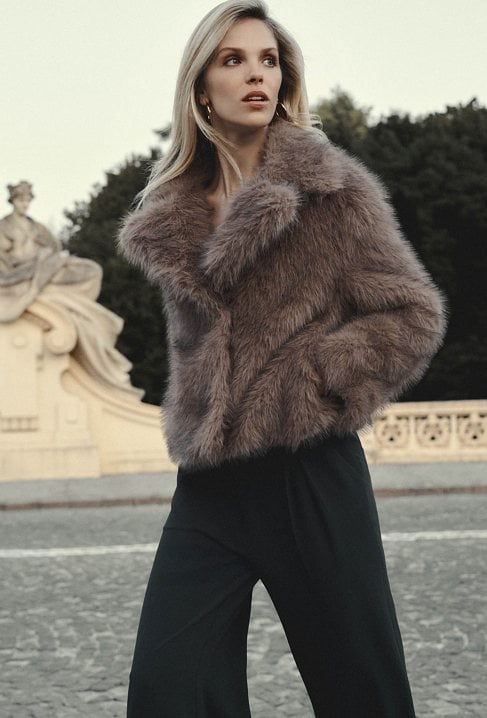 Kurtka z imitacji futra