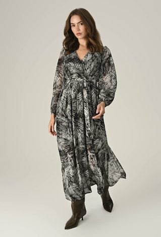 Sukienka maxi z szyfonu