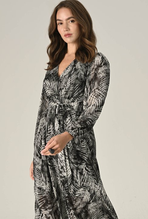 Sukienka maxi z szyfonu