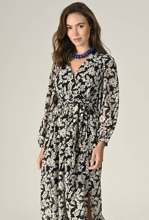 Sukienka maxi z szyfonu