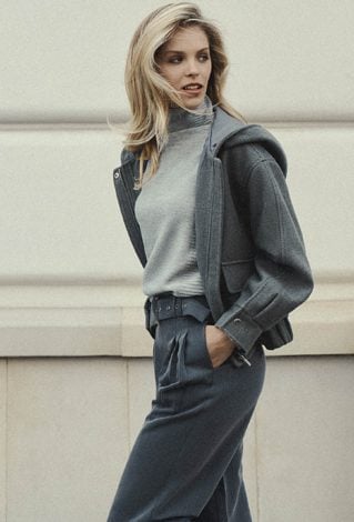 Oversizowa bomberka w szarym kolorze