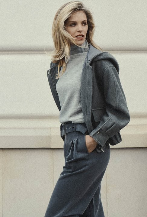 Oversizowa bomberka w szarym kolorze