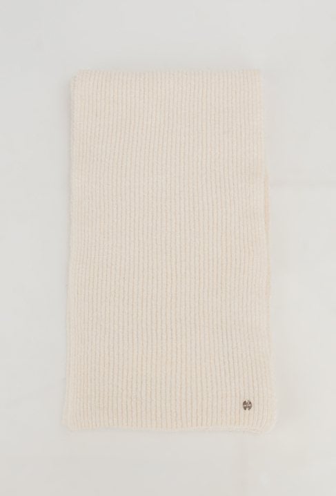 Prążkowany szal z dodatkiem wełny