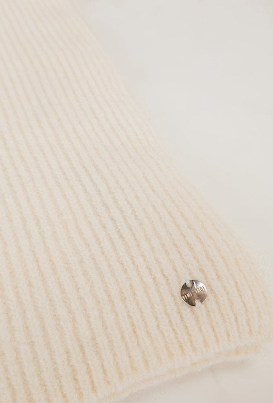 Prążkowany szal z dodatkiem wełny