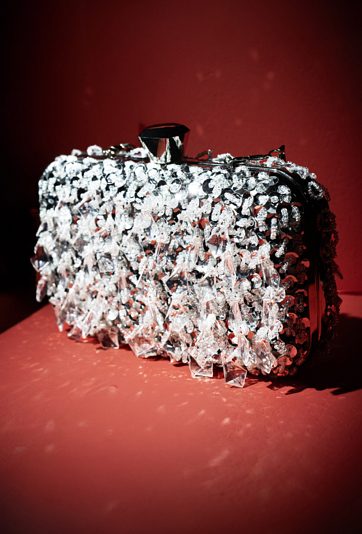 Wizytowa torebka z kryształkami