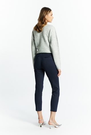 Dzianinowe spodnie z wzorem w paski