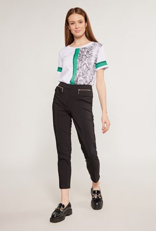 Eleganckie spodnie z prostą nogawką