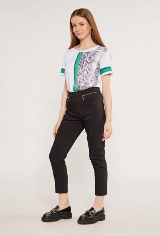 Eleganckie spodnie z prostą nogawką