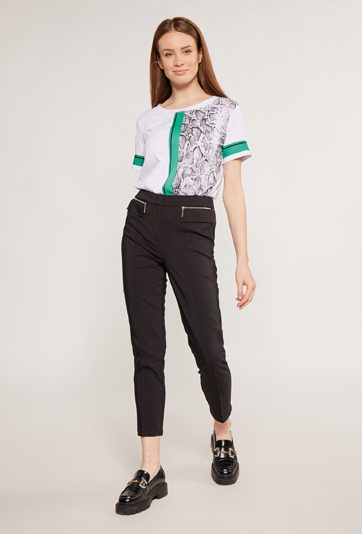 Eleganckie spodnie z prostą nogawką