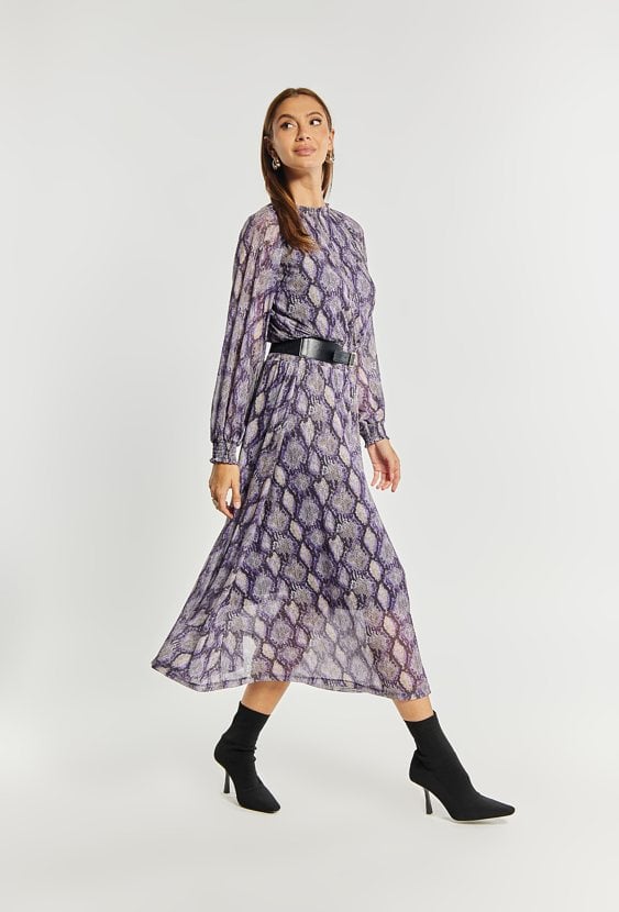 Wzorzysta sukienka damska