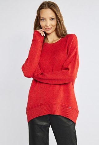 Połyskujący sweter damski