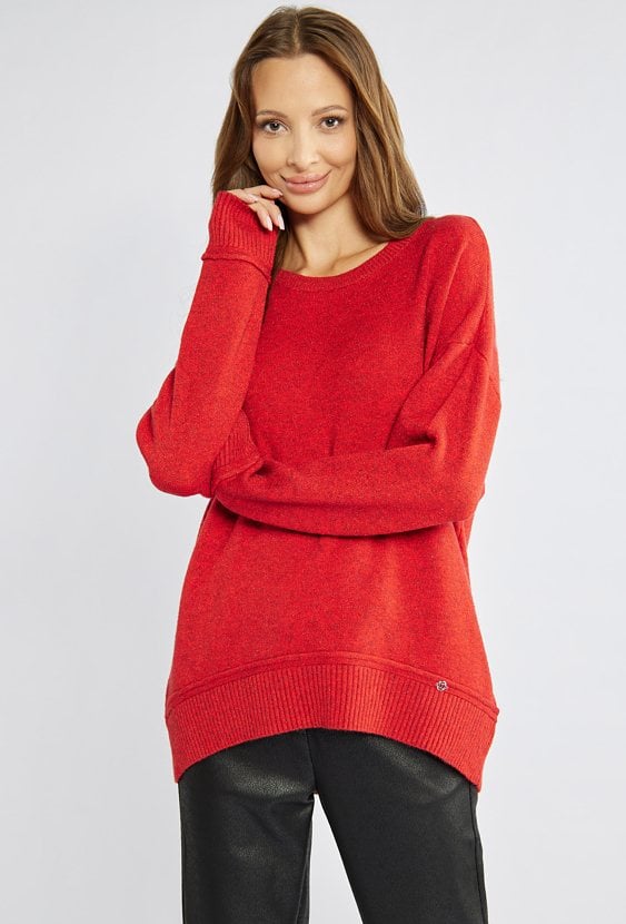 Połyskujący sweter damski