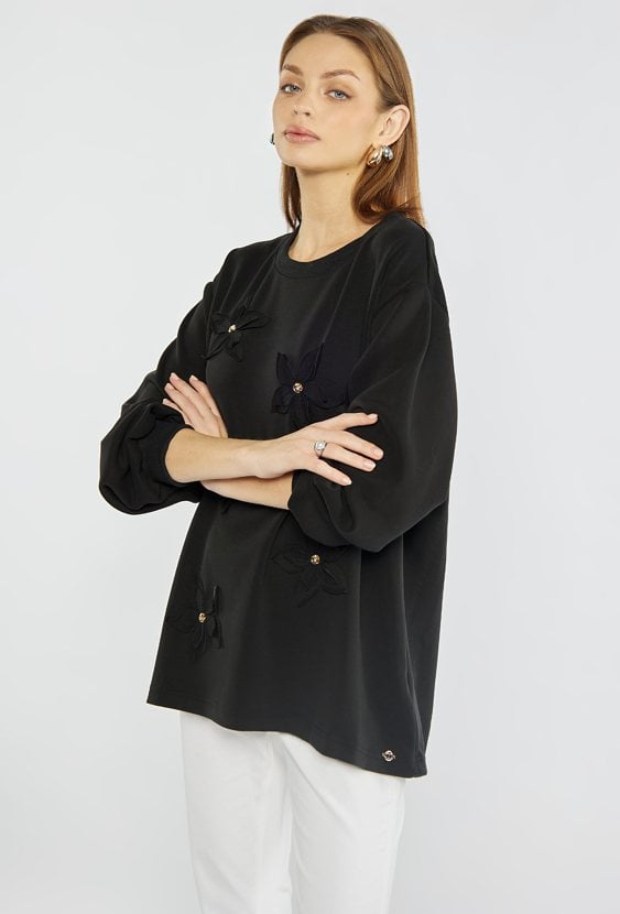 Bluza damska z kwiatami 3D