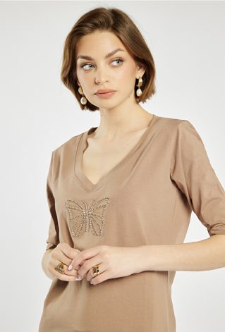 T-shirt z motywem motyla