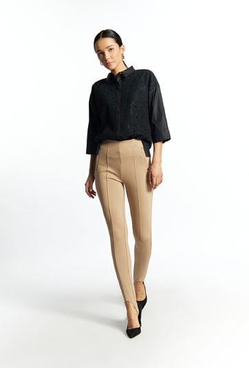 Dzianinowe legginsy damskie