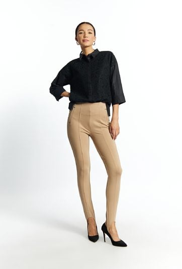 Dzianinowe legginsy damskie