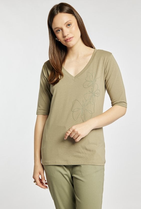 T-shirt z delikatnym wzorem