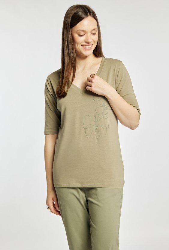 T-shirt z delikatnym wzorem