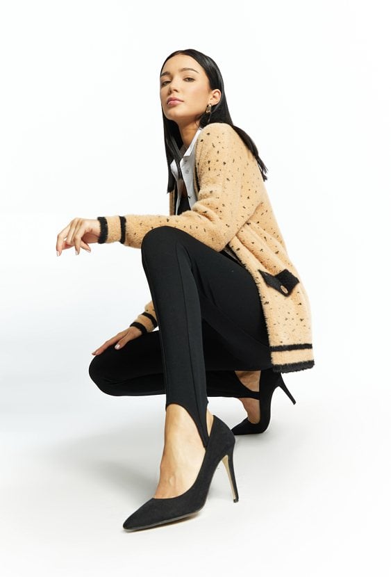 Dzianinowe legginsy damskie