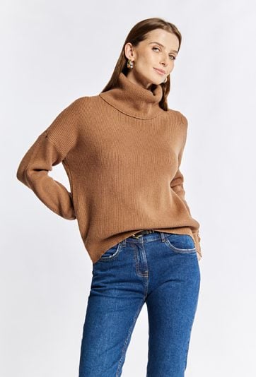 Luźny sweter damski