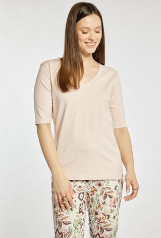 T-shirt z delikatnym wzorem