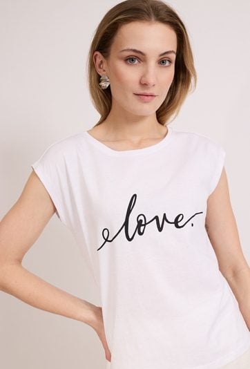 Bawełniany T-shirt z napisem