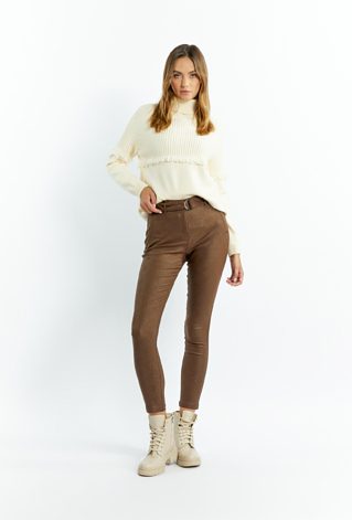 Spodnie damskie z lekkim wzorem