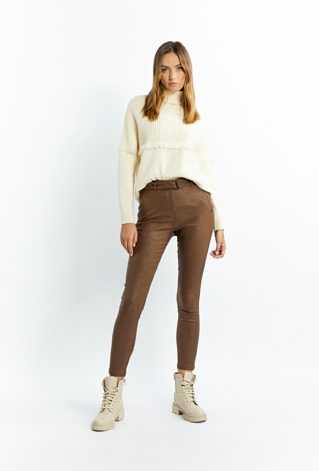 Spodnie damskie z lekkim wzorem