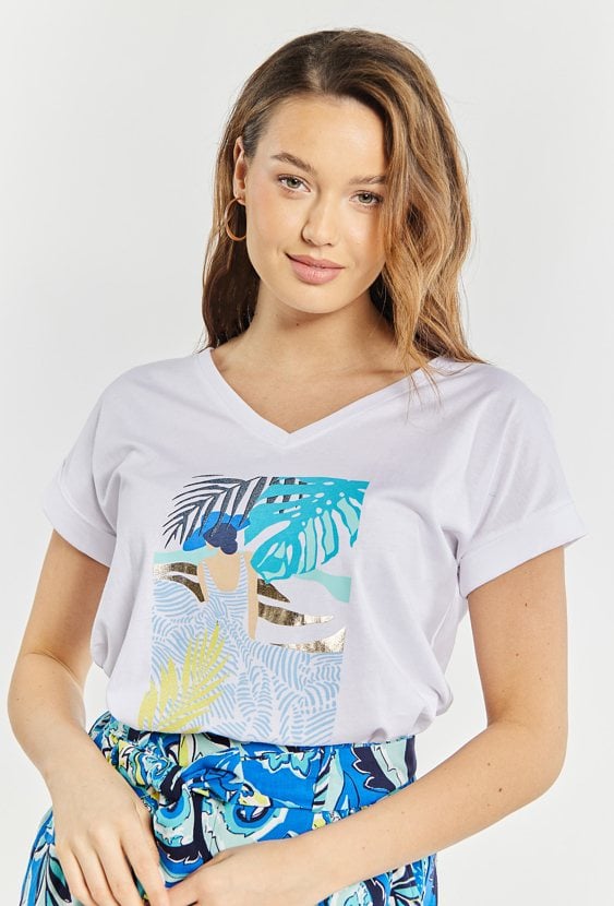 T-shirt damski z nadrukiem