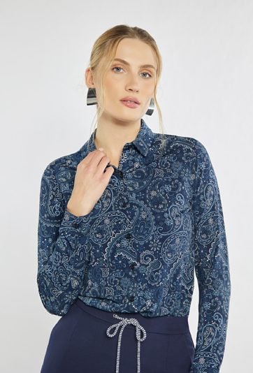 Wzorzysta koszula damska