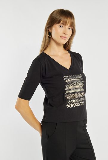 Bluzka z motywami animal print