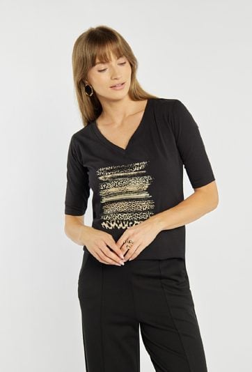 Bluzka z motywami animal print