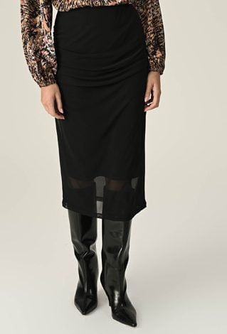 Czarna spódnica z drapowaniami